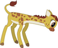Size: 1300x1080 | Tagged: safe, artist:iknowpony, character:clementine, .svg available, female, giraffe, hooves, simple background, smiling, solo, transparent background, vector