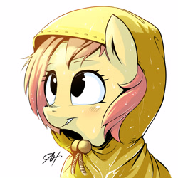 Size: 3400x3400 | Tagged: safe, artist:alts-art, oc, oc only, species:pony, raincoat, smiling, solo