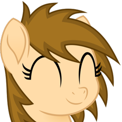 Size: 422x422 | Tagged: safe, artist:peahead, oc, oc only, oc:stellar winds, species:pony, my little pony: the movie (2017), bust, eyes closed, female, happy, mare, movie accurate, portrait, simple background, smiling, solo, transparent background, vector