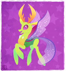 Size: 731x786 | Tagged: safe, artist:disfiguredstick, character:thorax, species:changeling, species:reformed changeling, cute, male, solo, thorabetes