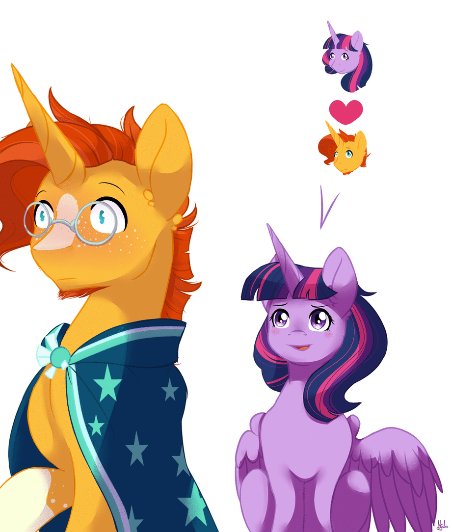 Size: 921x1084 | Tagged: dead source, safe, artist:mah521, character:sunburst, character:twilight sparkle, character:twilight sparkle (alicorn), species:alicorn, species:pony, ship:twiburst, animated, blushing, female, gif, male, shipping, shipping denied, straight