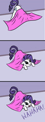 Size: 900x2421 | Tagged: safe, artist:waywardtrail, artist:zestyoranges, edit, character:rarity, species:pony, species:unicorn, :t, behaving like a cat, butt shake, cute, dilated pupils, fabric, face down ass up, faec, female, floppy ears, looking at you, looking up, mare, open mouth, plot, rarara, raribetes, silly, silly pony, smirk, starry eyes, wahaha, wingding eyes