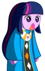 Size: 211x332 | Tagged: safe, artist:rosemile mulberry, character:twilight sparkle, my little pony:equestria girls, clothing, dragon ball, dragon ball super, dragon ball z, female, open mouth, simple background, solo, white background