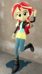 Size: 720x1280 | Tagged: safe, artist:shafty817, character:sunset shimmer, equestria girls:mirror magic, g4, my little pony: equestria girls, my little pony:equestria girls, spoiler:eqg specials, 3d, clothing, downloadable, female, gmod, jacket, leather jacket, pants, raised hoof, solo