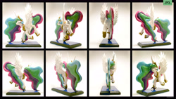 Size: 7201x4053 | Tagged: safe, artist:adailey, artist:prodius, character:princess celestia, species:alicorn, species:pony, absurd resolution, craft, exclusive, eyes closed, female, figurine, irl, mare, photo, sculpture, show accurate, solo, traditional art