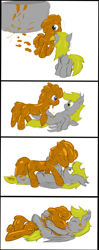 Size: 3416x8620 | Tagged: safe, artist:pzkratzer, character:derpy hooves, character:doctor whooves, character:time turner, species:pegasus, species:pony, ship:doctorderpy, butt, chocolate, chocolate bath, comic, container, ditzy doo, female, food, kissing, male, mare, messy, plot, shipping, straight, wet and messy