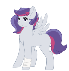 Size: 3300x3400 | Tagged: safe, artist:mah521, oc, oc only, oc:magnetic wind, parent:rumble, parent:scootaloo, parents:rumbloo, species:pegasus, species:pony, female, filly, high res, offspring, simple background, solo, white background