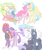 Size: 1000x1200 | Tagged: safe, artist:creeate97, character:captain celaeno, character:fizzlepop berrytwist, character:pinkie pie, character:princess luna, character:princess skystar, character:queen novo, character:rainbow dash, character:tempest shadow, character:twilight sparkle, character:twilight sparkle (alicorn), species:alicorn, species:anthro, species:classical hippogriff, species:earth pony, species:hippogriff, species:pegasus, species:pony, species:unicorn, ship:celaenodash, ship:lunovo, ship:skypie, ship:tempestlight, my little pony: the movie (2017), anthro with ponies, blushing, boop, broken horn, dialogue, ear piercing, earring, eye scar, female, flower, flower in hair, heart, jewelry, kissing, lesbian, mare, noseboop, piercing, raised hoof, scar, shipping, simple background, speech, white background