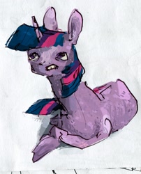 Size: 1280x1584 | Tagged: safe, artist:cygaj, character:twilight sparkle, painting, traditional art