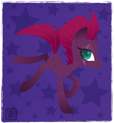 Size: 731x786 | Tagged: safe, artist:disfiguredstick, character:fizzlepop berrytwist, character:tempest shadow, species:pony, species:unicorn, my little pony: the movie (2017), broken horn, cute, eye scar, female, mare, scar, solo, starry eyes, tempestbetes, wingding eyes