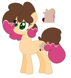 Size: 901x989 | Tagged: safe, artist:marielle5breda, base used, oc, oc only, oc:cherry choco, parent:cheese sandwich, parent:pinkie pie, parents:cheesepie, species:earth pony, species:pony, female, mare, next generation, offspring, simple background, solo, white background