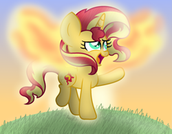 Size: 2025x1577 | Tagged: safe, artist:bubbly-storm, character:sunset shimmer, species:pony, species:unicorn, artificial wings, augmented, cute, female, fiery shimmer, magic, magic wings, shimmerbetes, solo, sunset phoenix, sunset shimmer day, wings