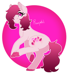 Size: 1024x1114 | Tagged: safe, artist:clay-bae, oc, oc only, oc:rosepetal, parent:pinkie pie, parent:zephyr breeze, parents:zephyrpie, species:earth pony, species:pony, offspring, simple background, solo, transparent background
