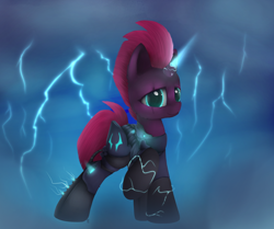 Size: 4192x3504 | Tagged: safe, artist:hitbass, character:tempest shadow, my little pony: the movie (2017), female, lightning, solo, storm