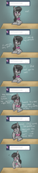 Size: 1024x4608 | Tagged: safe, artist:rflzqt, character:octavia melody, species:earth pony, species:pony, ask, blushing, bow tie, cup, dialogue, drinking, female, heart, implied lesbian, implied scratchtavia, implied shipping, looking at you, mare, shipping, smiling, solo, table, tumblr, vinyl and octavia in romance