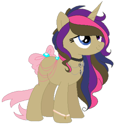 Size: 354x382 | Tagged: safe, artist:angelamusic13, oc, oc only, parent:doctor whooves, parent:twilight sparkle, parents:doctwi, species:pony, species:unicorn, bow, female, mare, offspring, simple background, solo, tail bow, transparent background