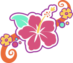 Size: 585x500 | Tagged: safe, artist:anscathmarcach, g3, aloha pearl, cutie mark, cutie mark only, flower, hawaiian, hibiscus, no pony, simple background, transparent background, tropical