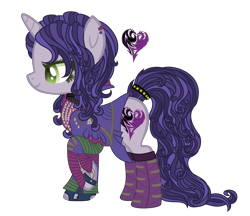 Size: 2369x2049 | Tagged: safe, artist:xxmelody-scribblexx, species:pony, clothing, descendants, dress, female, high res, mal, mare, ponified, simple background, solo, transparent background