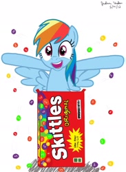 Size: 1408x1920 | Tagged: safe, artist:judhudson, character:rainbow dash, skittles