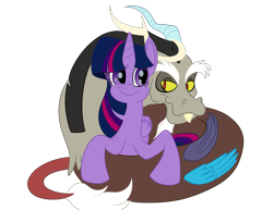 Size: 1925x1488 | Tagged: safe, artist:discolight-diary, artist:turkleson, character:discord, character:twilight sparkle, character:twilight sparkle (alicorn), species:alicorn, species:pony, ship:discolight, ask, female, male, shipping, simple background, straight, transparent background, tumblr