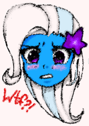 Size: 600x846 | Tagged: safe, artist:starwantrix, character:trixie, my little pony:equestria girls, angry, confused, cute, stardew valley