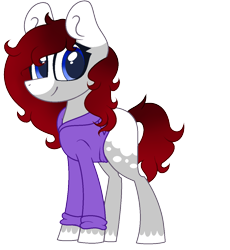 Size: 1088x1184 | Tagged: safe, artist:angelamusic13, oc, oc:marie, species:earth pony, species:pony, clothing, female, mare, simple background, solo, sweater, transparent background