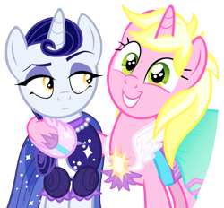 Size: 5276x4888 | Tagged: safe, artist:greenmachine987, character:moonlight raven, character:sunshine smiles, species:pony, episode:canterlot boutique, g4, my little pony: friendship is magic, absurd resolution, clothing, dress, female, over the moon, simple background, sisters, smiling, transparent background, tripping the light, vector