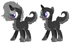 Size: 3028x1860 | Tagged: safe, artist:marielle5breda, oc, oc:shadow breeze, female, original species, simple background, solo, transparent background, wolf pony