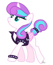 Size: 830x1028 | Tagged: safe, artist:leanne264, base used, character:princess flurry heart, species:alicorn, species:pony, alternate hairstyle, clothing, female, it's not a phase, jacket, leather jacket, older, older flurry heart, princess emo heart, punk, simple background, smiling, solo, transparent background
