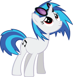 Size: 3858x4081 | Tagged: safe, artist:tsabak, character:dj pon-3, character:vinyl scratch, species:pony, species:unicorn, cutie mark, female, hooves, horn, mare, simple background, smiling, solo, sunglasses, transparent background, vector, wrong eye color