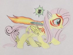 Size: 1024x768 | Tagged: safe, artist:don2602, character:fluttershy, species:pegasus, species:pony, amaterasu, capcom, crossover, female, okami, solo