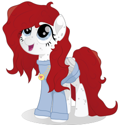 Size: 6400x6809 | Tagged: safe, artist:joemasterpencil, oc, oc only, oc:angelique, species:pegasus, species:pony, absurd resolution, clothing, female, freckles, jewelry, looking up, mare, movie accurate, necklace, simple background, solo, sweater, too big for derpibooru, transparent background, vector