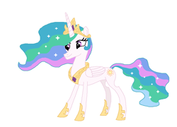 Size: 826x596 | Tagged: safe, artist:watermelon changeling, derpibooru original, character:princess celestia, species:alicorn, species:pony, female, mare, ms paint, simple background, solo, white background