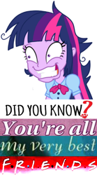 Size: 596x1069 | Tagged: safe, artist:disfiguredstick, edit, character:twilight sparkle, my little pony:equestria girls, caption, expand dong, exploitable meme, image macro, insanity, meme, obsessed, theme song, twilight fuel, twilight snapple, twilynanas
