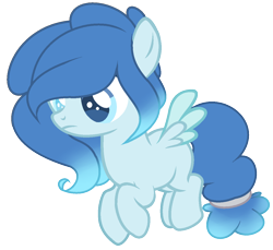 Size: 1178x1080 | Tagged: safe, artist:angelamusic13, base used, oc, oc only, parent:oc:snowdrop, parent:party favor, parents:canon x oc, species:pegasus, species:pony, blind eye, crack ship offspring, female, filly, offspring, simple background, solo, transparent background