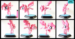 Size: 4696x2479 | Tagged: safe, artist:prodius, character:pinkie pie, species:earth pony, species:pony, craft, female, figurine, irl, mare, photo, sculpey, sculpture, solo, standing, standing on one leg, traditional art