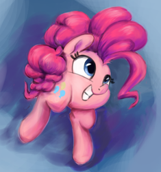 Size: 2100x2237 | Tagged: safe, artist:aemantaslim, character:pinkie pie, bipedal, cursed image, digital art, excited, happy, has science gone too far?, high res, not salmon, two legged creature, wat, when you walking