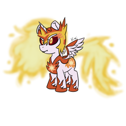 Size: 3000x3000 | Tagged: safe, artist:kiwiscribbles, character:daybreaker, character:princess celestia, species:alicorn, species:pony, diabreaker, female, filly, filly daybreaker, simple background, solo, transparent background, younger