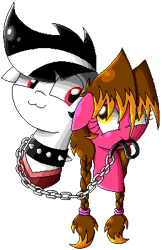 Size: 259x400 | Tagged: safe, artist:whitelie, oc, oc only, oc:lix, oc:white lie, species:earth pony, species:pony, braid, collar, female, leash, lixlie, male, mouth hold, pet play, pixel art, simple background, spiked collar, straight, transparent background