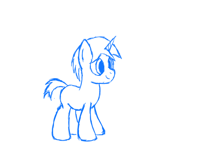 Size: 692x519 | Tagged: safe, artist:bladedragoon7575, oc, oc only, oc:balance blade, species:pony, species:unicorn, animated, blowing bubbles, bubble, frame by frame, sketch