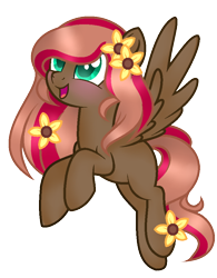 Size: 728x934 | Tagged: safe, artist:angelamusic13, base used, oc, oc:amber wing, species:pegasus, species:pony, female, flower, flower in hair, mare, movie accurate, simple background, solo, transparent background