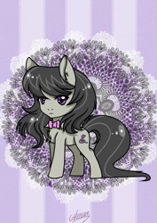 Size: 2893x4092 | Tagged: safe, artist:chickenbrony, character:octavia melody, species:earth pony, species:pony, bow tie, chest fluff, chibi, cute, female, mare, solo, tavibetes