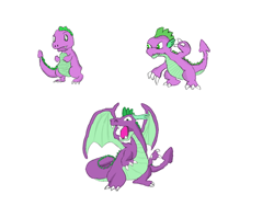 Size: 640x480 | Tagged: safe, artist:derek the metagamer, character:spike, species:dragon, episode:molt down, g4, my little pony: friendship is magic, spoiler:s08, charizard, charmander, charmeleon, crossover, digital drawing, evolution, fire alpaca, pokefied, pokémon, simple background, white background, winged spike