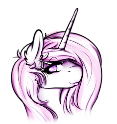 Size: 832x883 | Tagged: safe, artist:aaa-its-spook, character:fleur-de-lis, species:pony, species:unicorn, bust, female, lipstick, makeup, mare, simple background, solo, white background