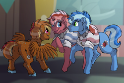 Size: 1800x1200 | Tagged: safe, artist:percy-mcmurphy, species:pegasus, species:pony, species:unicorn, bow tie, clothing