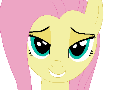 Size: 375x300 | Tagged: safe, artist:tomdantherock, character:fluttershy, species:pegasus, species:pony, animated, bedroom eyes, female, gif, looking at you, mare, simple background, smiling, solo, transparent background