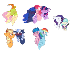 Size: 2600x2009 | Tagged: safe, artist:thepegasisterpony, character:applejack, character:coco pommel, character:firefly, character:fluttershy, character:pinkie pie, character:princess luna, character:rainbow dash, character:rarity, character:thorax, character:twilight sparkle, character:twilight sparkle (alicorn), oc, oc:silverlay, species:alicorn, species:changeling, species:pony, species:reformed changeling, ship:dashfly, ship:lunapie, ship:marshmallow coco, ship:twinkie, g1, canon x oc, crack shipping, female, heart eyes, interspecies, lesbian, male, polyamory, shipping, silverjack, simple background, straight, thoraxshy, transparent background, twinkuna, wingding eyes