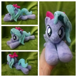 Size: 1600x1600 | Tagged: safe, artist:equinepalette, character:flitter, species:pegasus, species:pony, beanie (plushie), bow, female, irl, mare, photo, plushie, solo