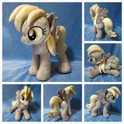 Size: 1600x1600 | Tagged: safe, artist:equinepalette, character:derpy hooves, species:pegasus, species:pony, female, irl, mare, photo, plushie, prone, solo, standing
