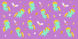 Size: 1616x818 | Tagged: safe, artist:dragonataxia, character:lightning dust, species:pegasus, species:pony, female, pointy ponies, purple background, solo, tiled background, wallpaper